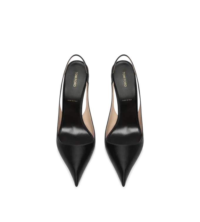 Satin T Slingback