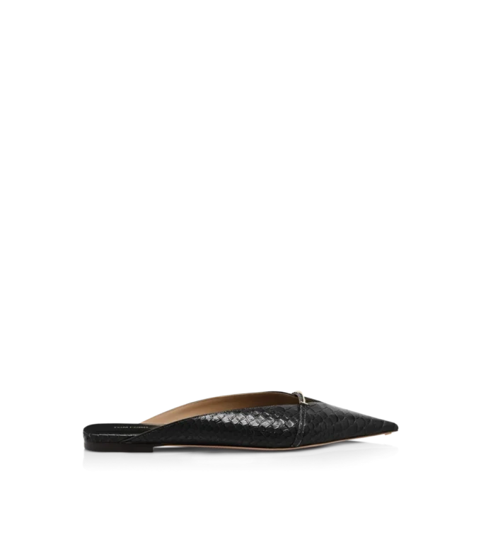 Semi Shiny Printed Python Julianne Mule