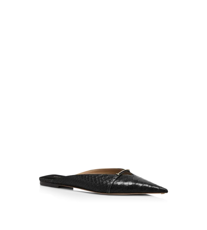Semi Shiny Printed Python Julianne Mule
