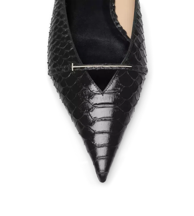 Semi Shiny Printed Python Julianne Mule
