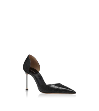 Semi Shiny Printed Python Spire D’Orsay Pump