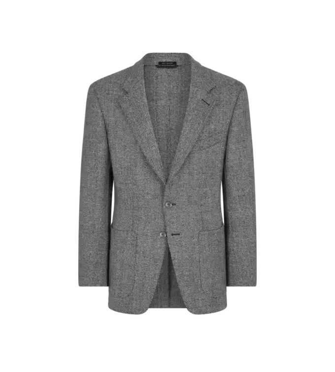Sharkskin Herringbone Double Splittable Jacket