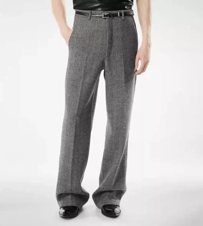 Sharkskin Herringbone Double Splittable Pant