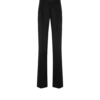 Sharp Grain De Poudre Relaxed Pleated Straight Pants