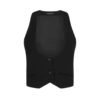 Sharp Grain De Poudre Tuxedo Waistcoat