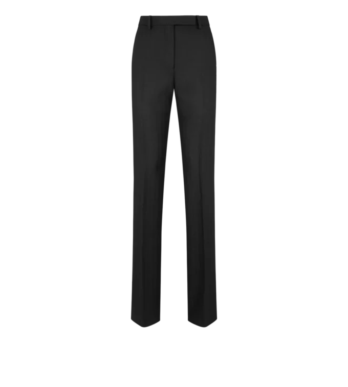 Sharp Herringbone Tailored Straight Pants