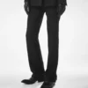 Sharp Herringbone Tailored Straight Pants
