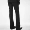 Sharp Herringbone Tailored Straight Pants