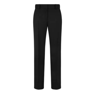 Sharp Wool Gabardine Officer Pants with Piping