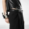 Sharp Wool Pleated Pants