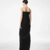Sharp Wool Strapless Evening Dress