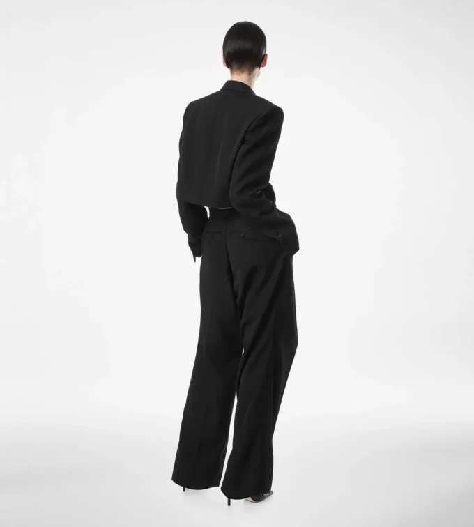 Sharp Wool Tuxedo Jumpsuit