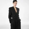 Sharp Wool Tuxedo Jumpsuit