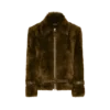 Shearling Blouson with Leather Details