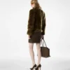 Shearling Blouson with Leather Details