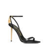 Shiny Leather Padlock Pointy Naked Sandal