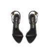 Shiny Leather Padlock Pointy Naked Sandal