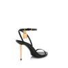 Shiny Leather Padlock Pointy Naked Sandal 85Mm