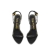 Shiny Leather Padlock Pointy Naked Sandal 85Mm
