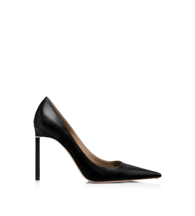 Shiny Leather T Pump