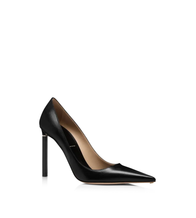 Shiny Leather T Pump