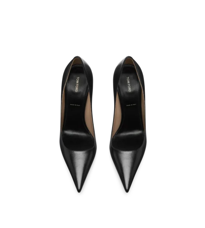 Shiny Leather T Pump