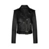 Shiny Plonge Leather Biker Jacket