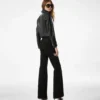 Shiny Plonge Leather Biker Jacket
