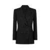 Silk and Mohair Blend “Wallis” Double Breasted Tuxedo Jacket