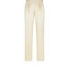 Silk and Wool Twill Tailored Pleated Pants