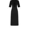 Silk Chenille Embossed Python Crewneck Dress