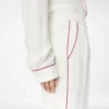 Silk Twill Pj Pants with Piping