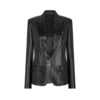 Silky Guanteria Leather Single Breasted Jacket
