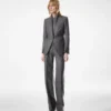 Tailored Double Pleat Wide Leg Pants