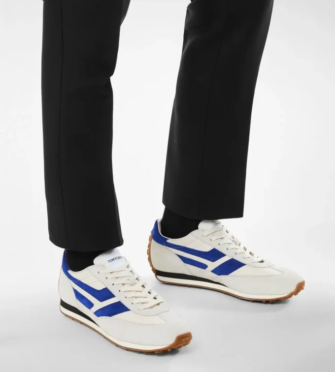 Smooth Leather and Suede Mick Sneaker