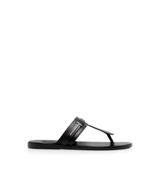 Smooth Leather T-Sandal