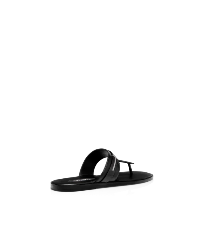 Smooth Leather T-Sandal