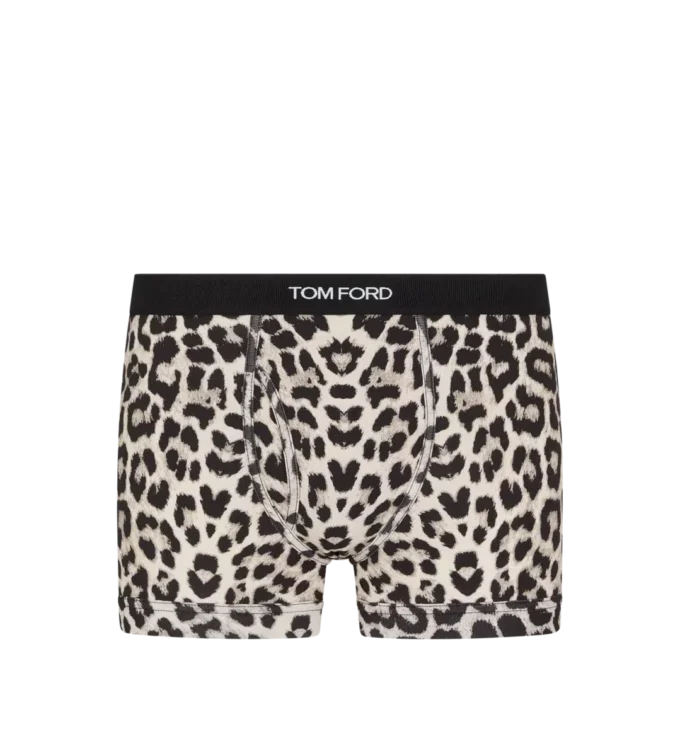Snow Leopard Cotton Boxer Briefs