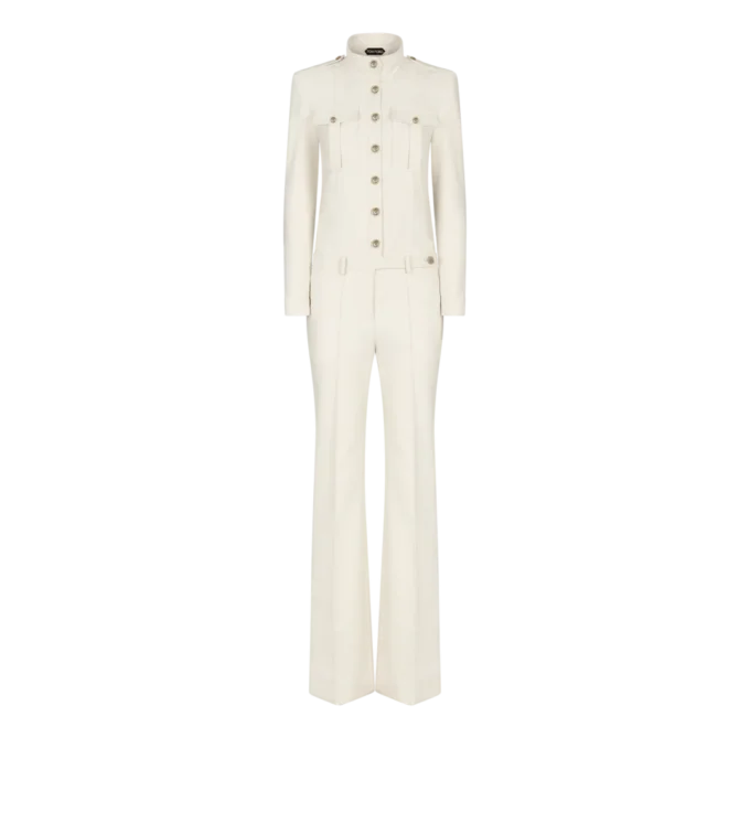 Stand Collar Safari Jumpsuit