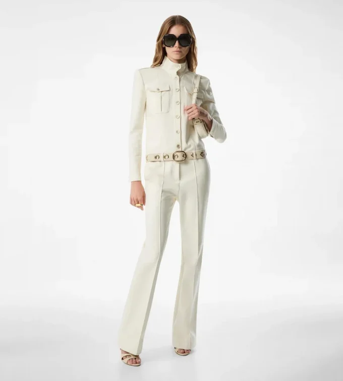 Stand Collar Safari Jumpsuit
