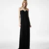 Strapless Draped Evening Dress