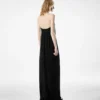 Strapless Draped Evening Dress