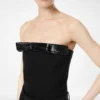 Strapless Top with Bow Detail
