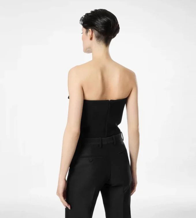 Strapless Top with Bow Detail