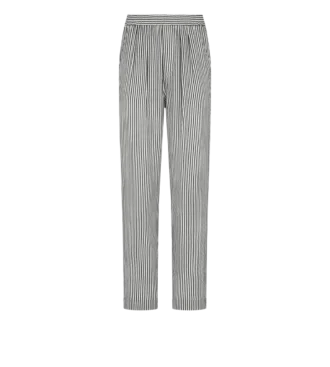 Striped Silk Pj Pants with Piping