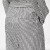 Striped Silk Pj Pants with Piping