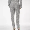 Striped Silk Pj Pants with Piping