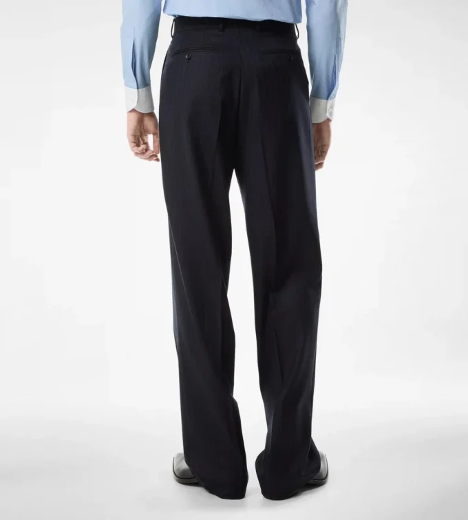 Subtle Pinstripe Double Pleat Pant