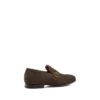 Suede Gigi Twisted Band Buckle Loafer