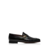 Supple Grain Leather Gigi Twisted Band Buckle Loafer